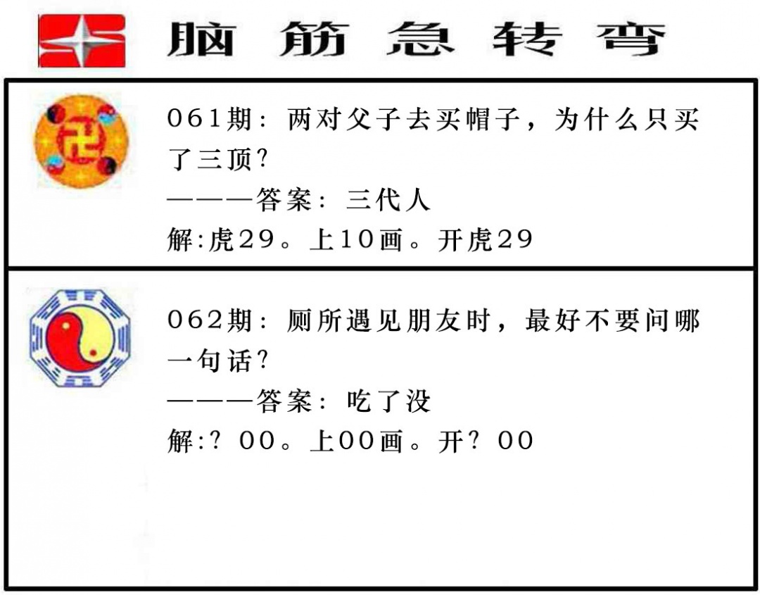 062期脑筋急转弯[图]