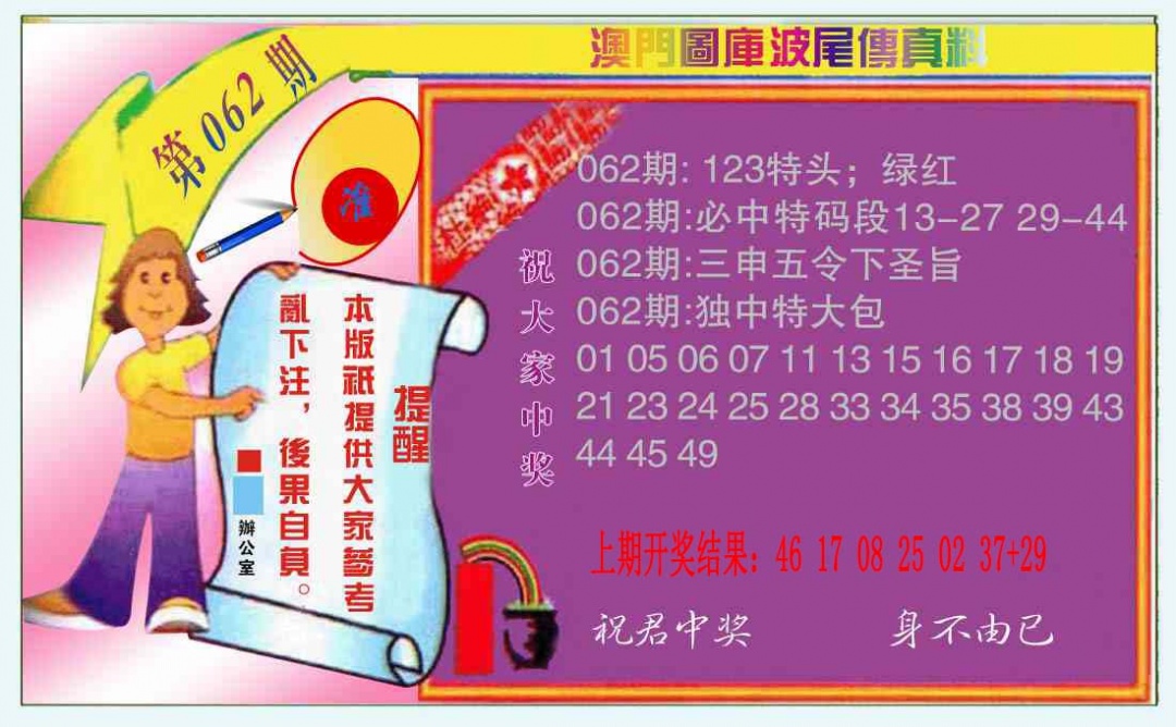 062期波尾传真料[图]