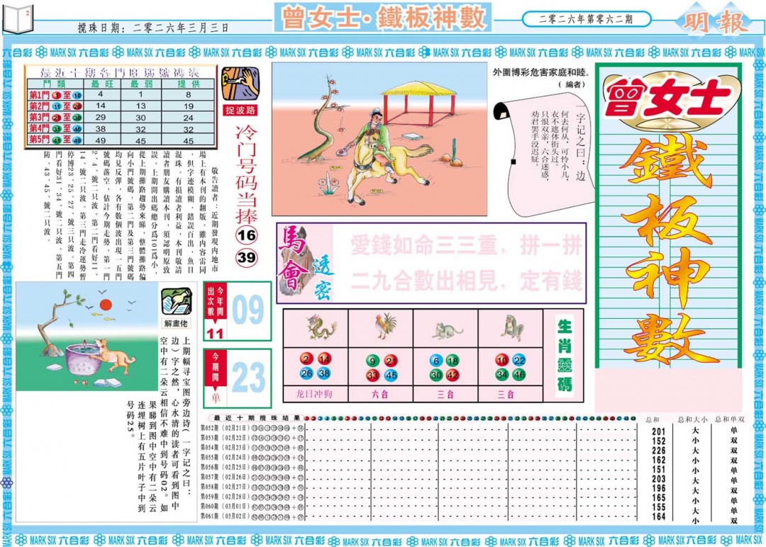 062期曾女士铁板神数A[图]