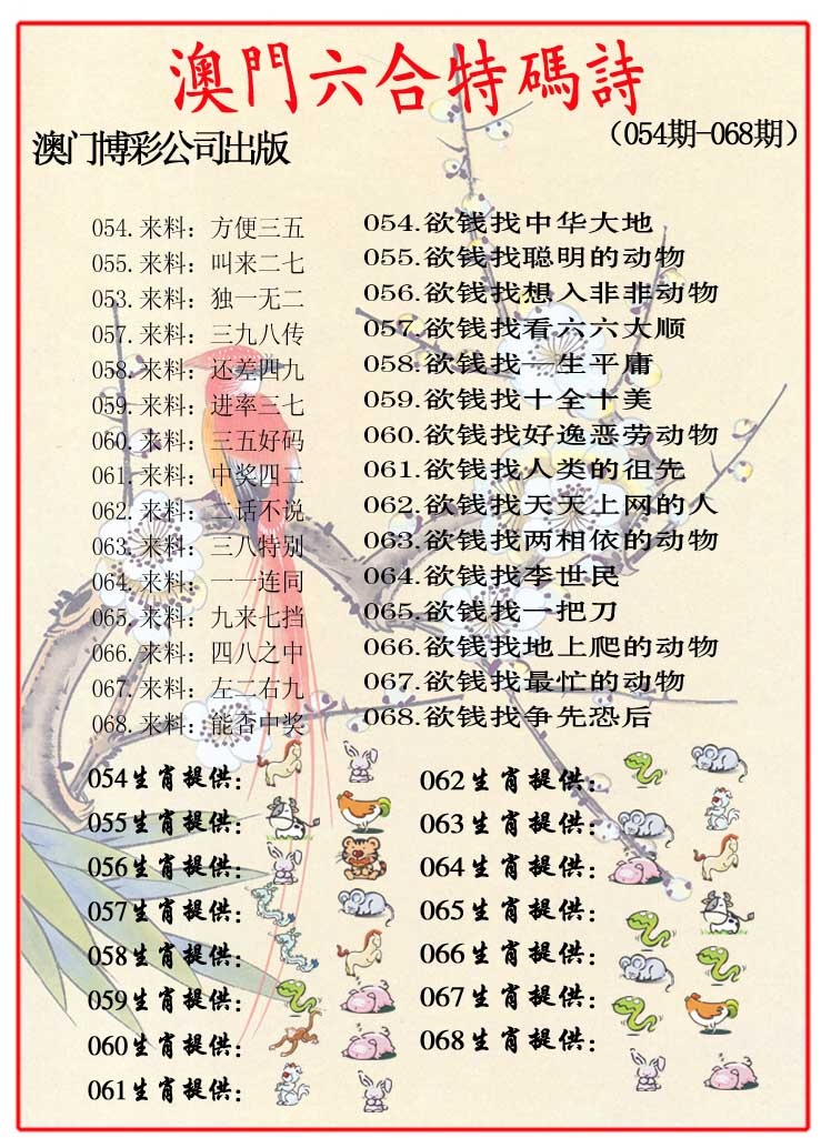 062期内部特码诗[图]