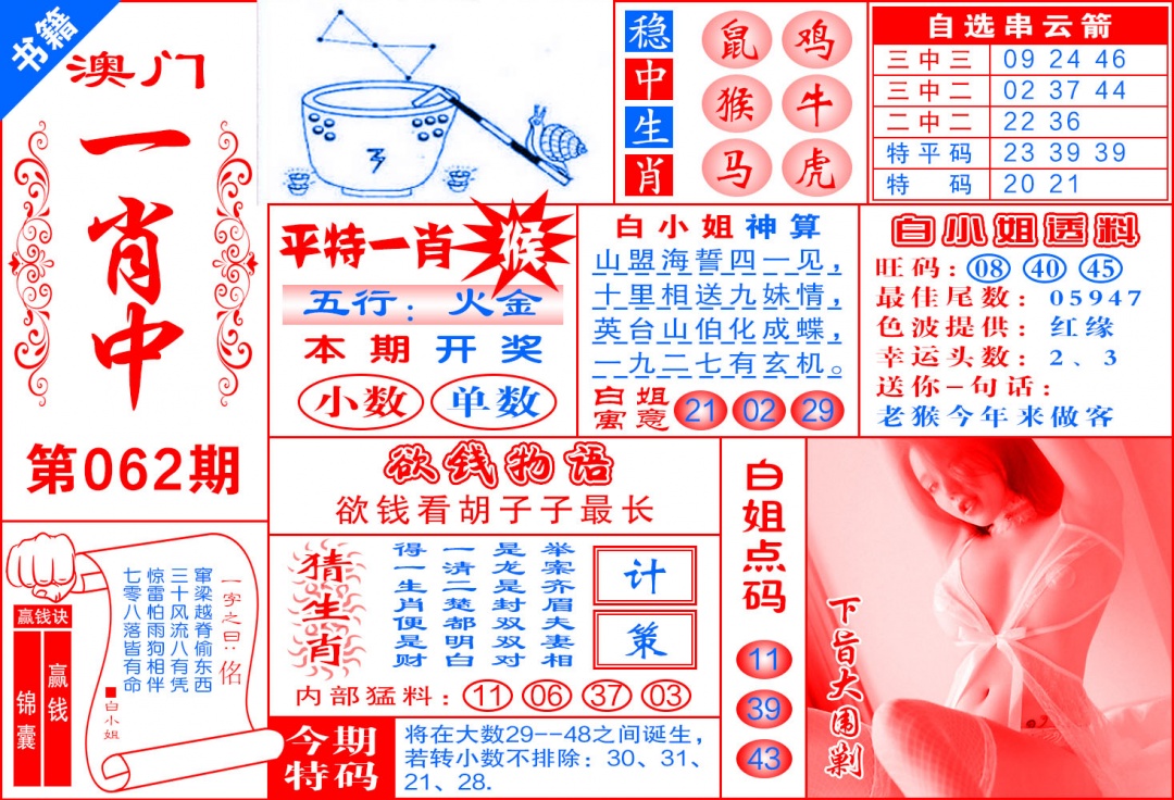 062期澳门锦囊宝典[图]