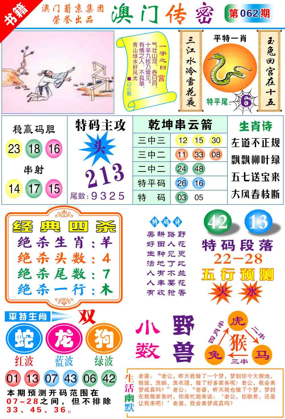 062期澳门传密心水[图]