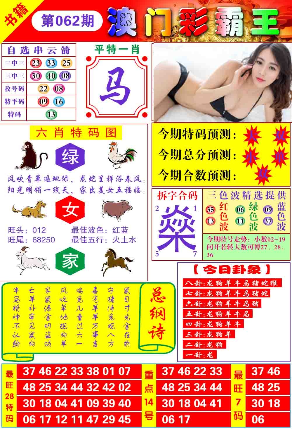 062期澳门彩霸王[图]