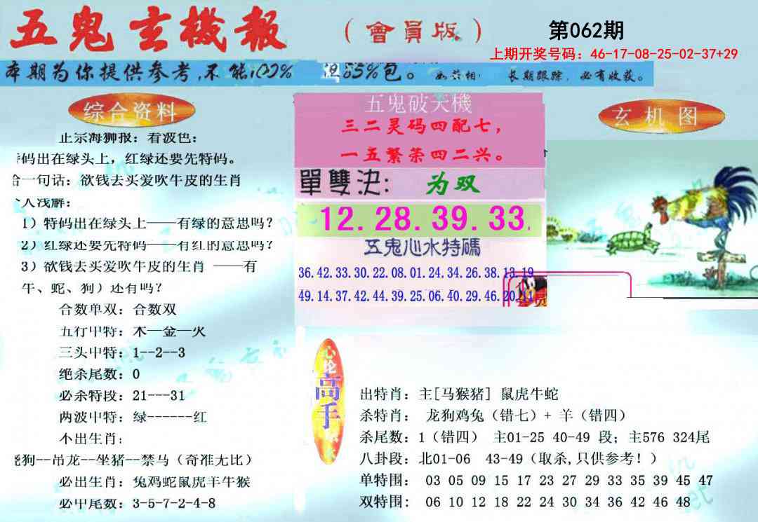 062期新五鬼玄机[图]