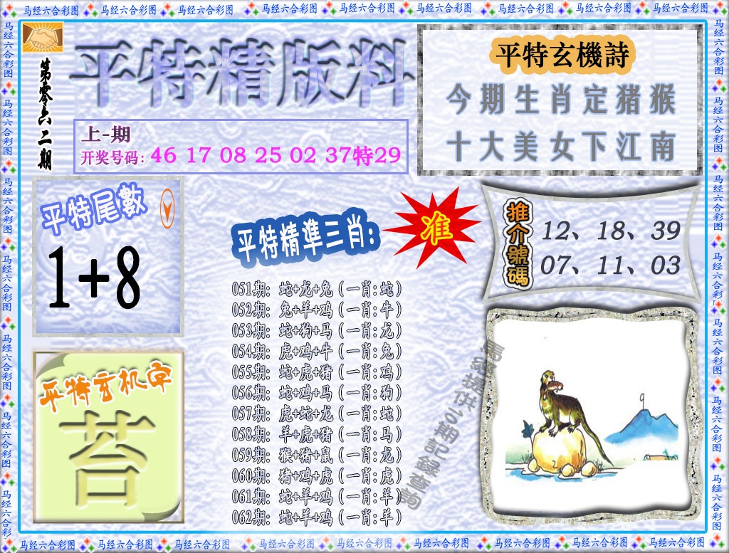 062期平特精版料[图]