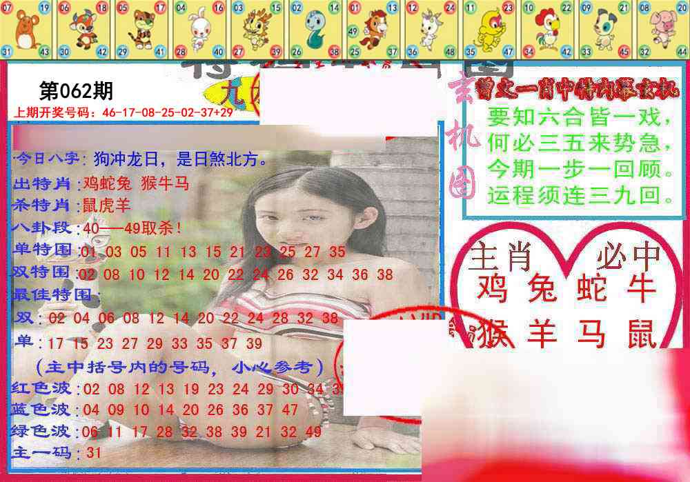 062期特码生肖图[图]