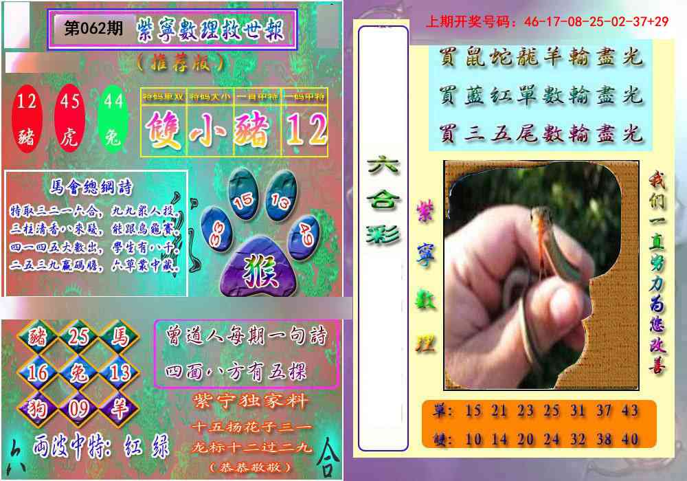 062期数理救世报[图]