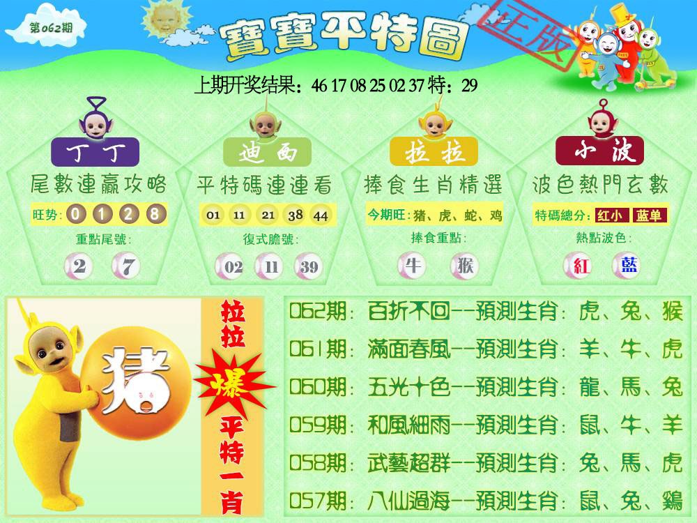 062期天线宝宝平特图[图]