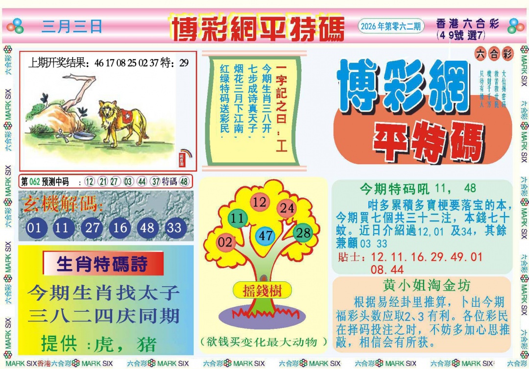 062期博彩网平特报[图]