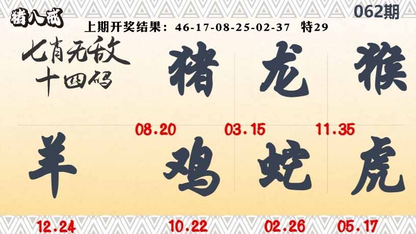 062期七肖无敌14码[图]